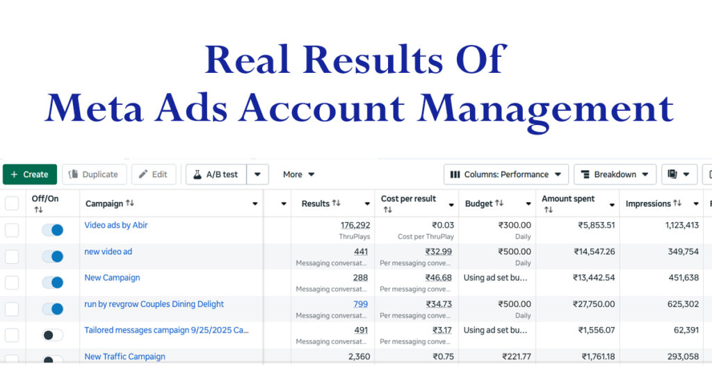 Real Results Of Meta Ads Account Management