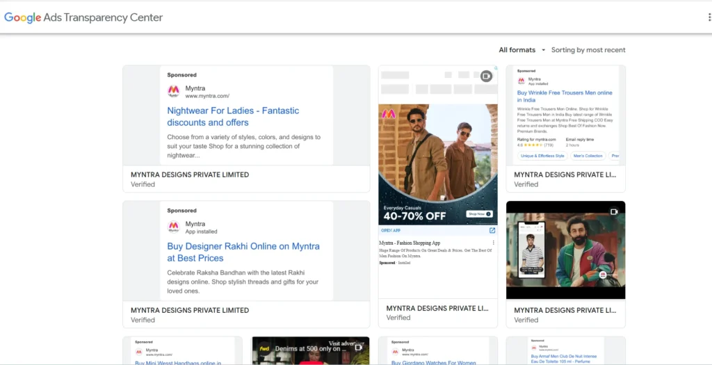 Google Ads Transparency Center